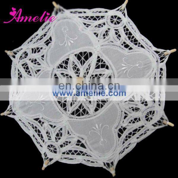 A0156-10cm White Color Wholesale Cheap Lace Parts Decorative Kids Umbrella