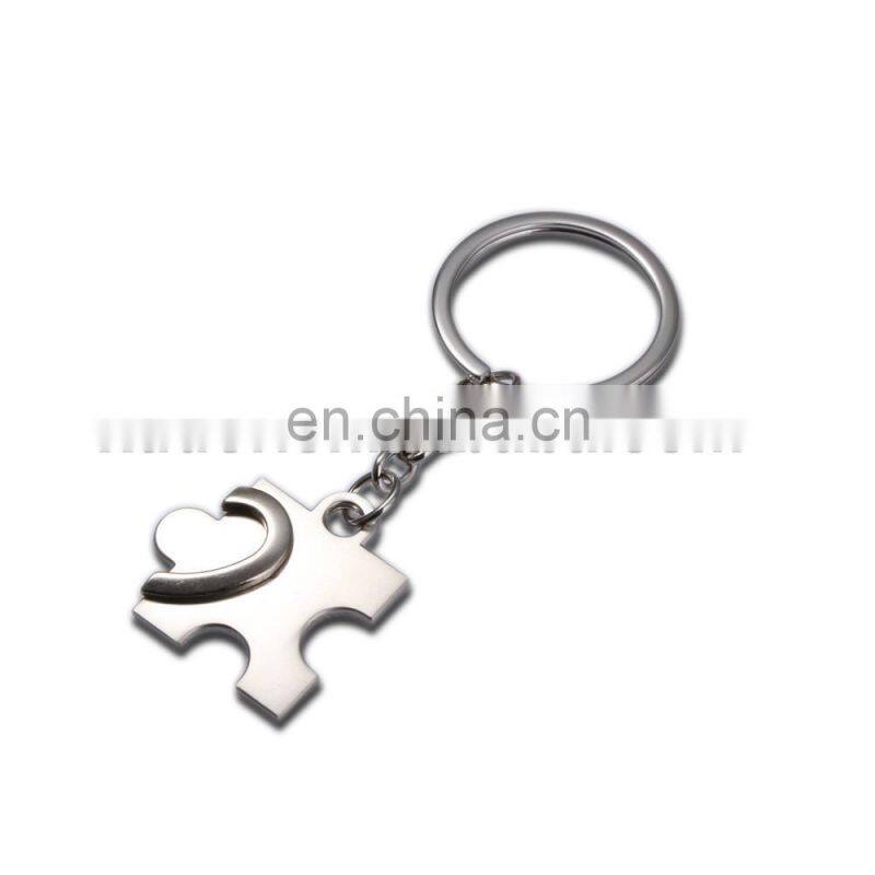 couple design heart shape metal lover keychain