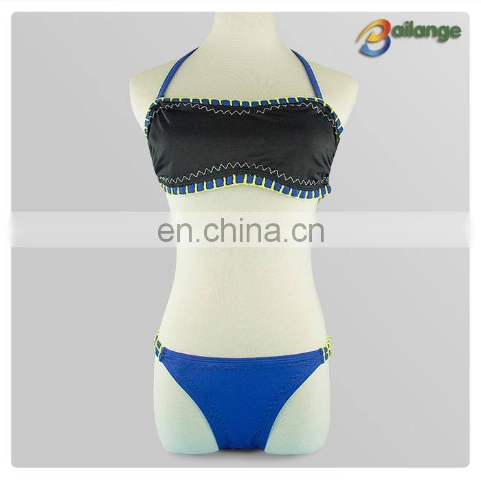 Bailange 2016 Newest unique crochet bra sexy bra white unlined bikini swimwear