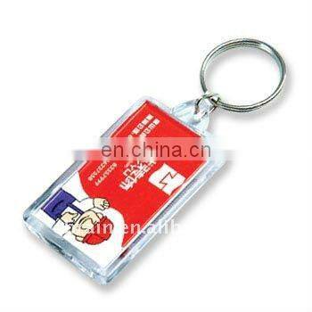 Square Plastick Keychain with Custom Printing