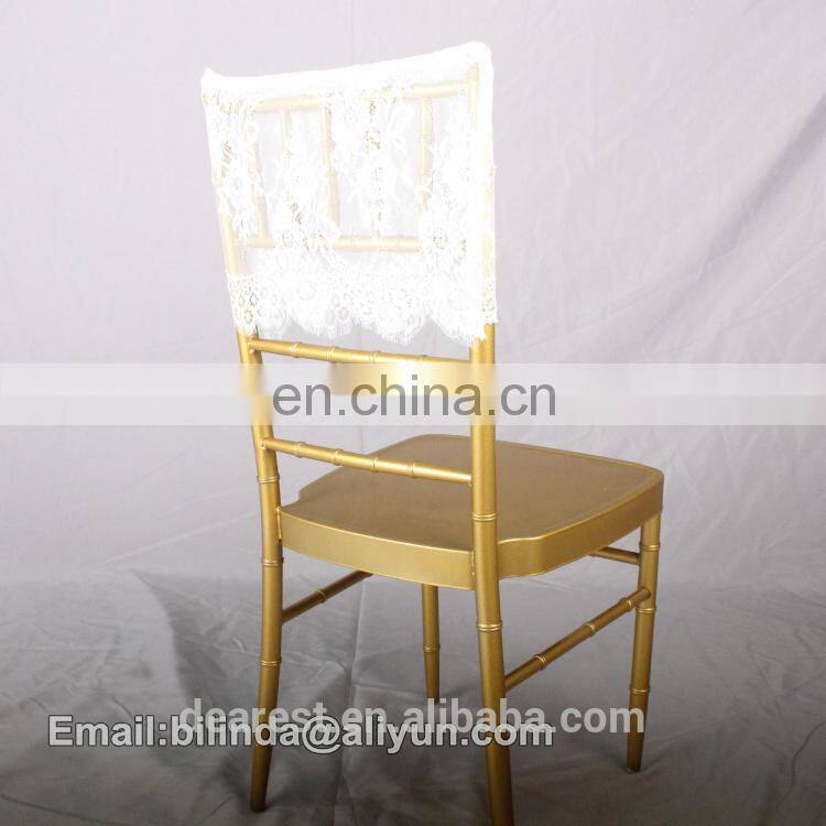 lace chair cap, Chiavari chair sash,black and white wedding chair decoration