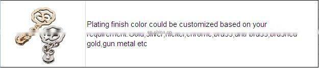 New fashion zinc alloy zip puller metal zipper slider