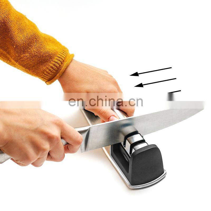 2-Stage Kitchen Knife Sharpener to Restore Straight Knife Blades Quickly for Kitchen