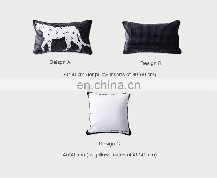 Animal Printed Fashion Design Cheap Pillowcase Vintage Leopard Velvet Cushion Covers Home Decor