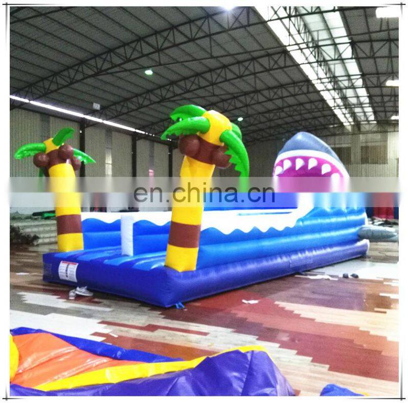 Plato 0.55MM PVC Tarpaulin Shark Theme Interactive Game Inflatable Two Lane Bungee Run