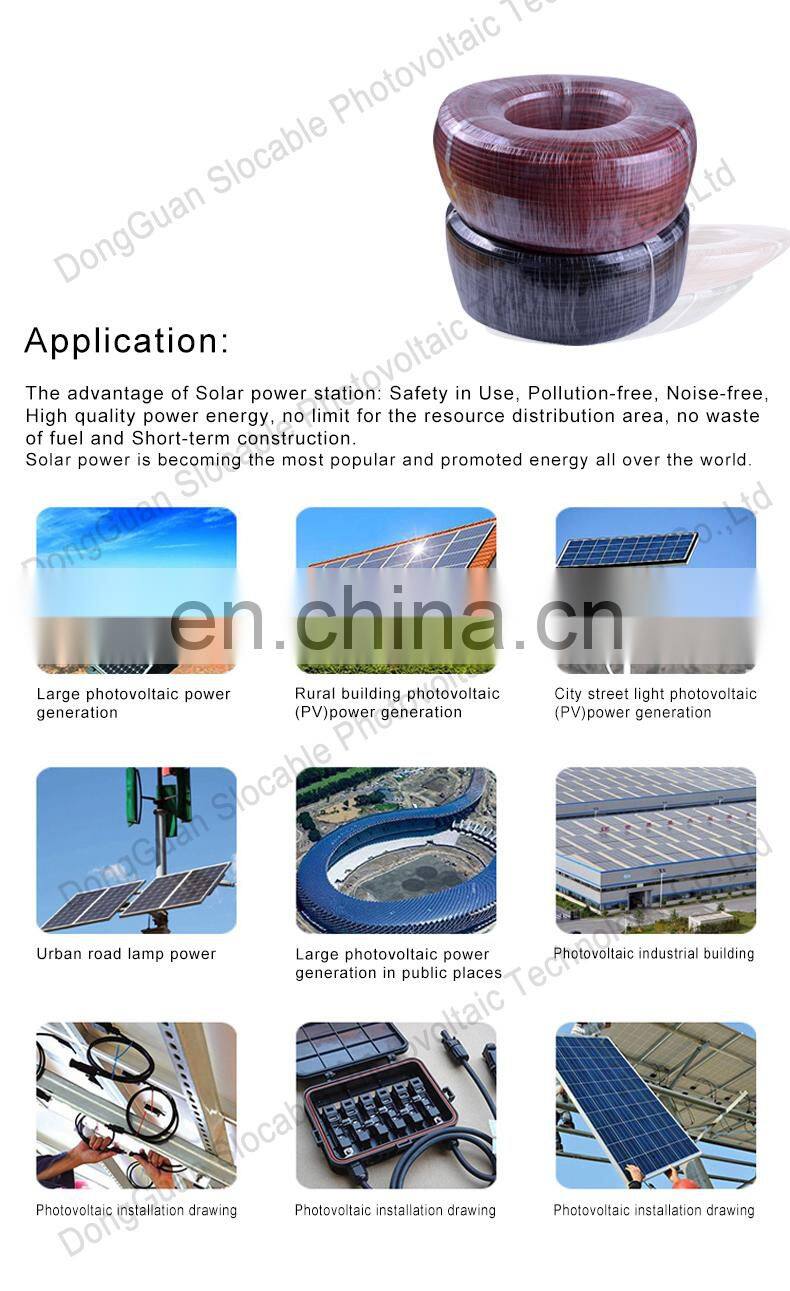 12 AWG Solar Panel Wind System Outdoor 1Wire DC Solar Cable 4mm2 PV Solar cable 1x4mm2