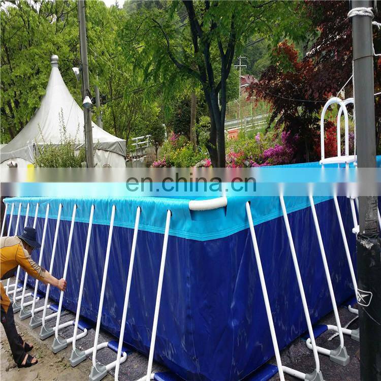 Hot sale large Inflatable metal frame swimming pool PVC, Commercial Large inflatable stents metal swimming pool for backyard