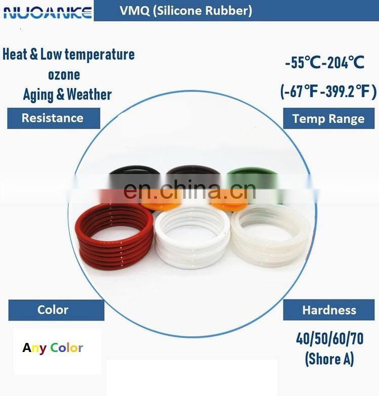 Factory Price Oil Resistant Peroxide Cured Silicone Rubber O-Ring Black Green Fluorous Oring FKM NBR EPDM Rubber Sealing O Ring