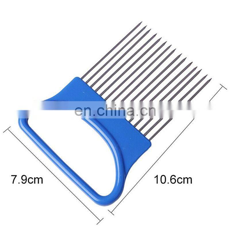 Vegetable Tomato Holder Slicer Cutter Stainless Steel Kitchen Gadget Tool