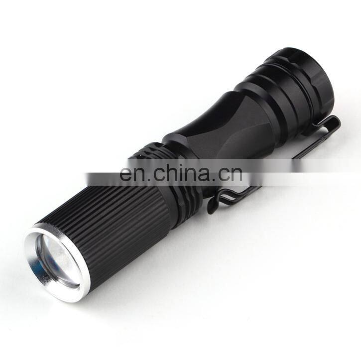 LED 600 Lumen Zoomable Focus 7W Q5 Mini Torch Flashlight Water Resistant LED Rechargeable Flashlight