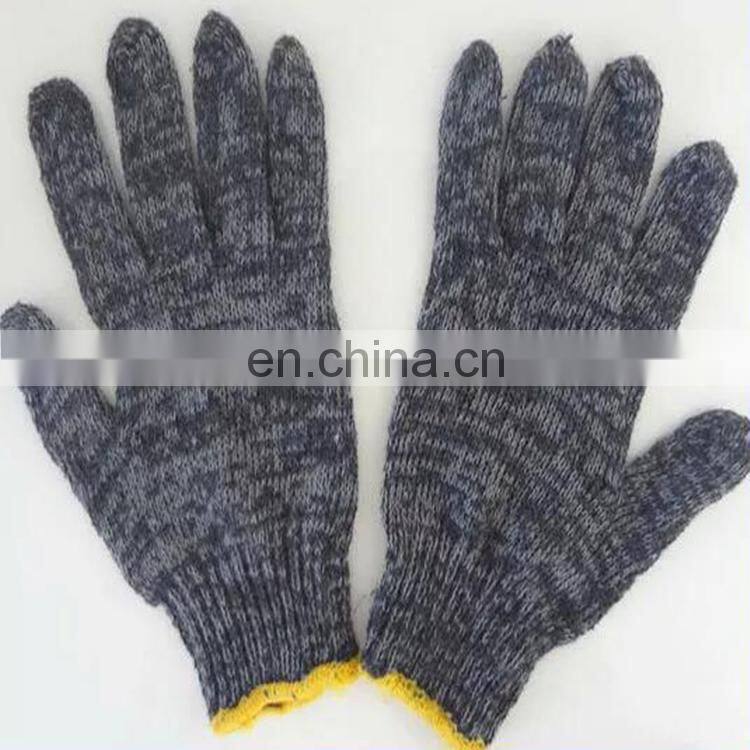 China working gloves dotted cotton knitted glove white