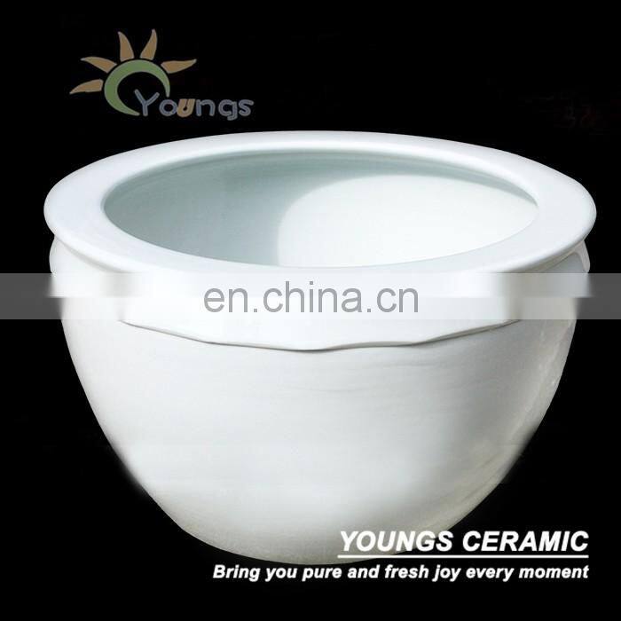 Special large chinese white ceramic fish flower pots
