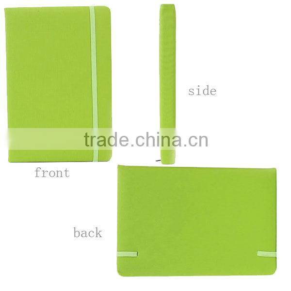 OEM stationery wholesale pu leather notebook with elastic ribbon