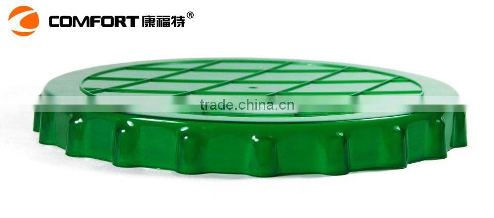 Plastic beer cap shaped serving tray