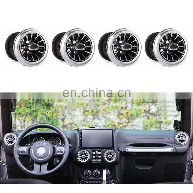 Air vents for jeep wrangler jk 11-17 accessories air conditioning outlet atmosphere light