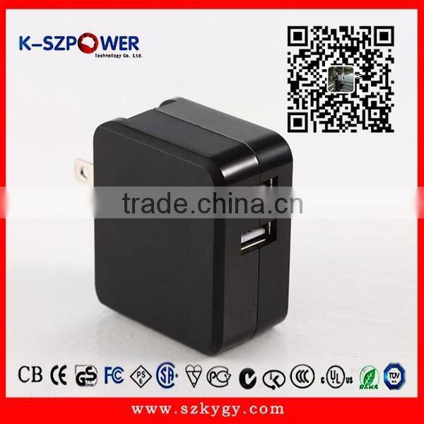2016 G-series 17W K- 053400 5V1A 5V2.4A 2 port usb wall charger with CE UL