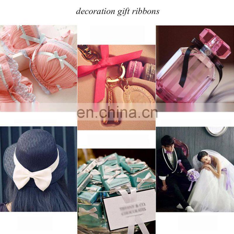 1cm 25Yards/Roll Grosgrain Satin Ribbons for Wedding Christmas Party Decorations DIY Bow Craft Ribbons