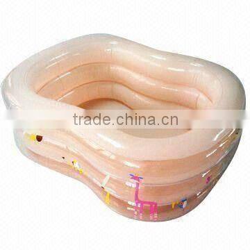 PVC inflatable baby bath pool with cover