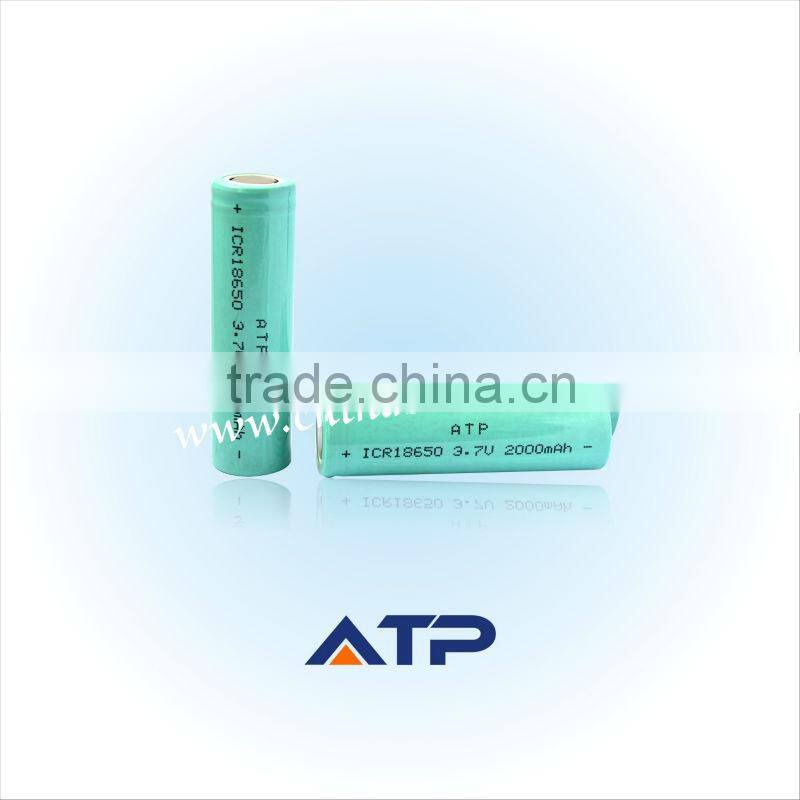 Wholesale price flying toy plane battery / lithium polymer battery 3.7v 2000mah 18650 li-ion battery