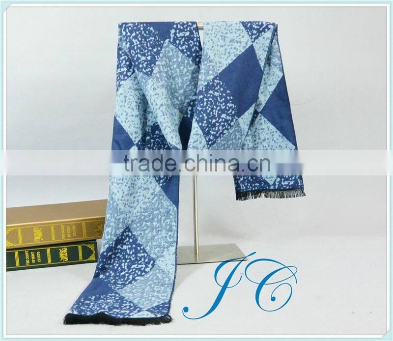 Hot selling tartan men cashmere feel acrylic scarf