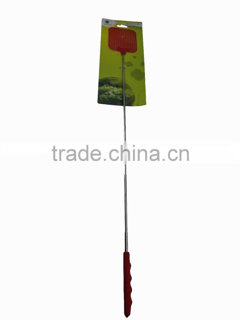 High Quality Stainless Steel Pole Plastic Telescoping Fly Swatter