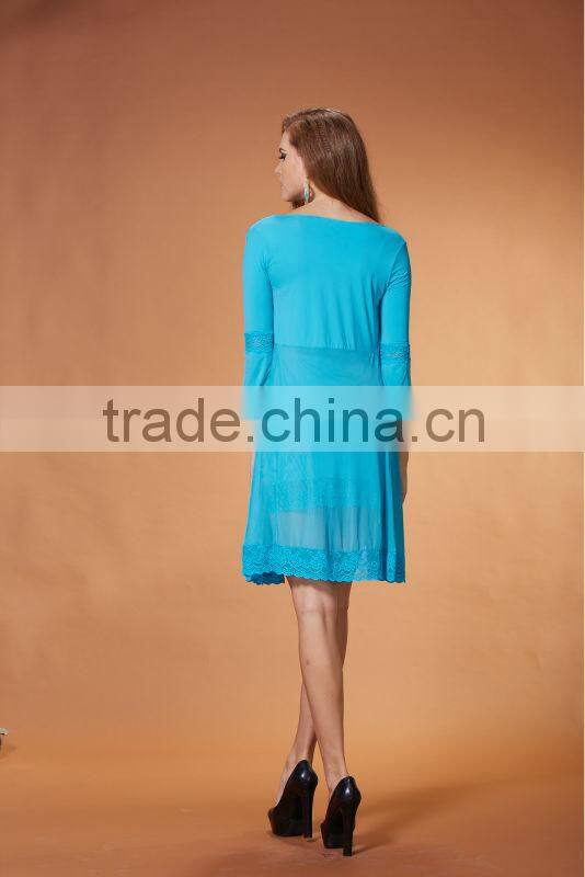 New arrival design sexy hot women fluorescence color with transparent long coat lingerie 3329