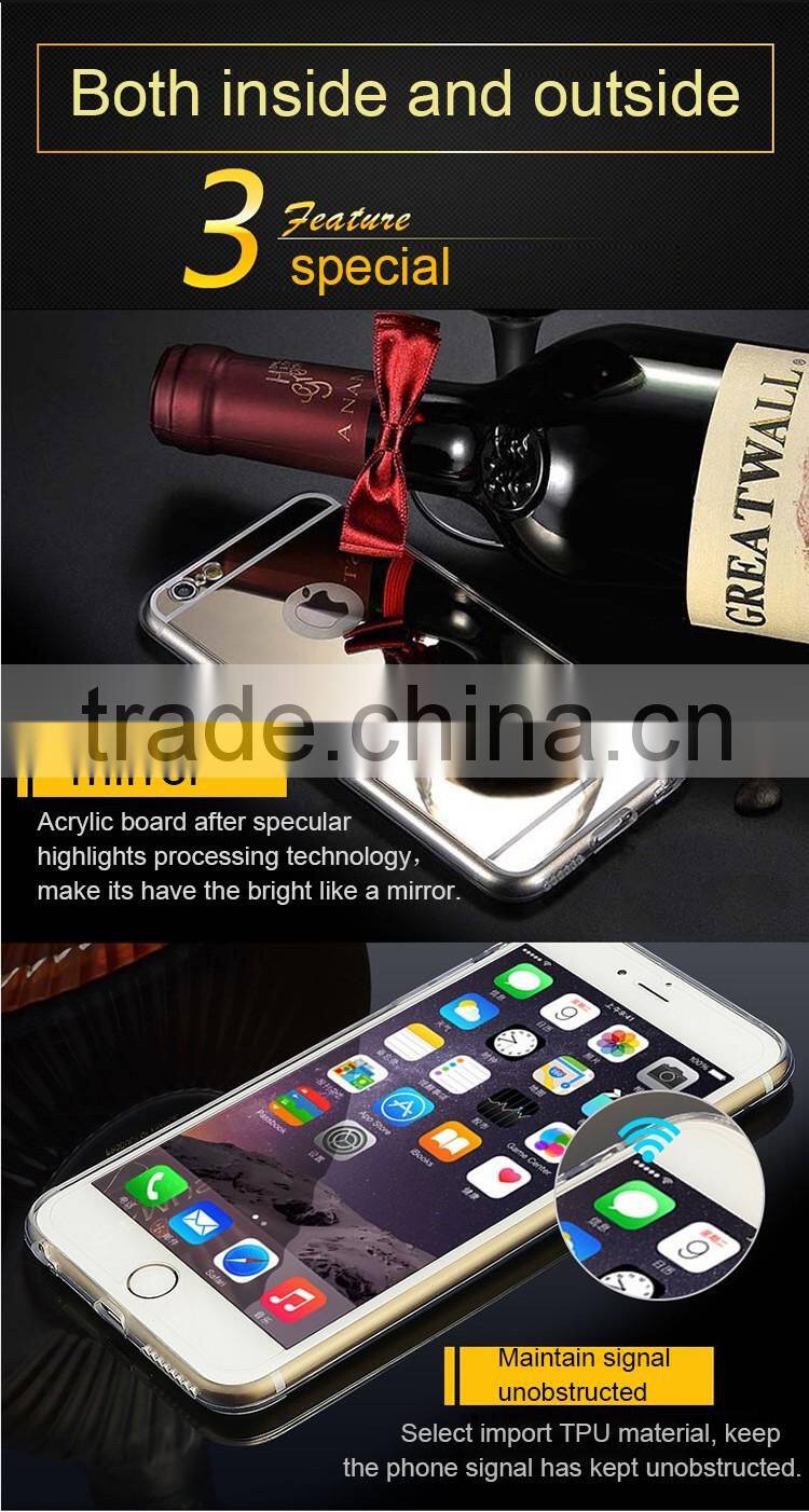 sublimation waterproof silicone case 0.3mm makeup case with lighted mirror for note 5 mirror case for sumsung note 5