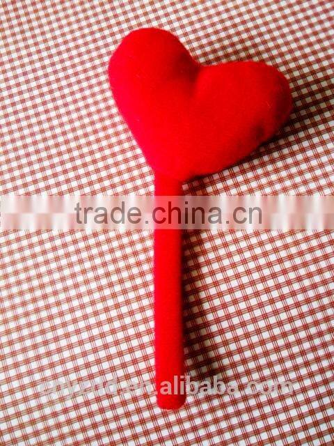 Plush 20cm Tall Red Heart Bookmark/Soft 20cm High Bookmark with Stuffed Red Heart/Heart Shaped Bookmark