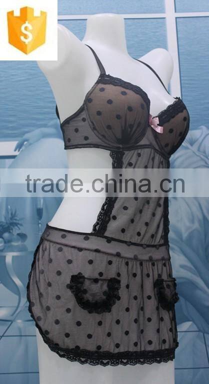 2016 The fashion apron lace dress lingerie /babydoll/sleepwear