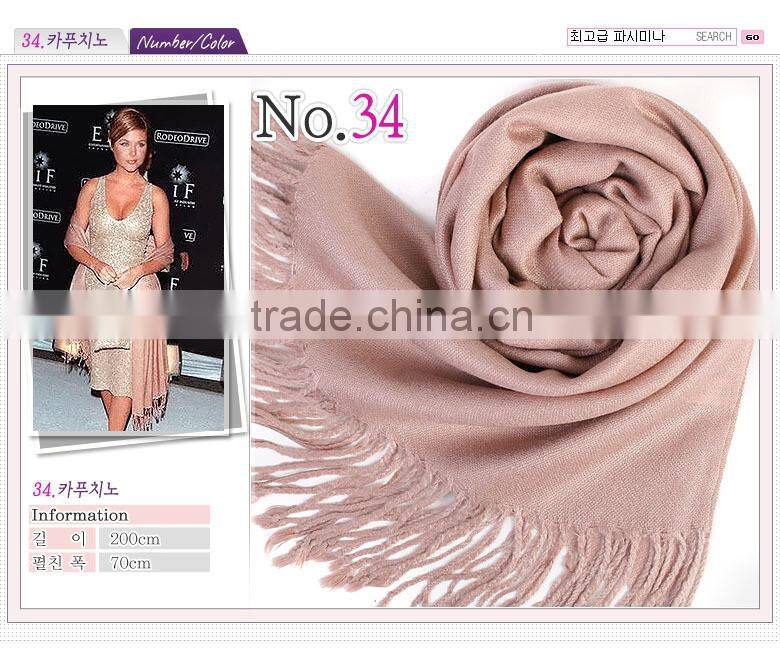 Hot Selling 40 Colors In Stock Warm Acrylic Winter Scarf Shawl Pashmina