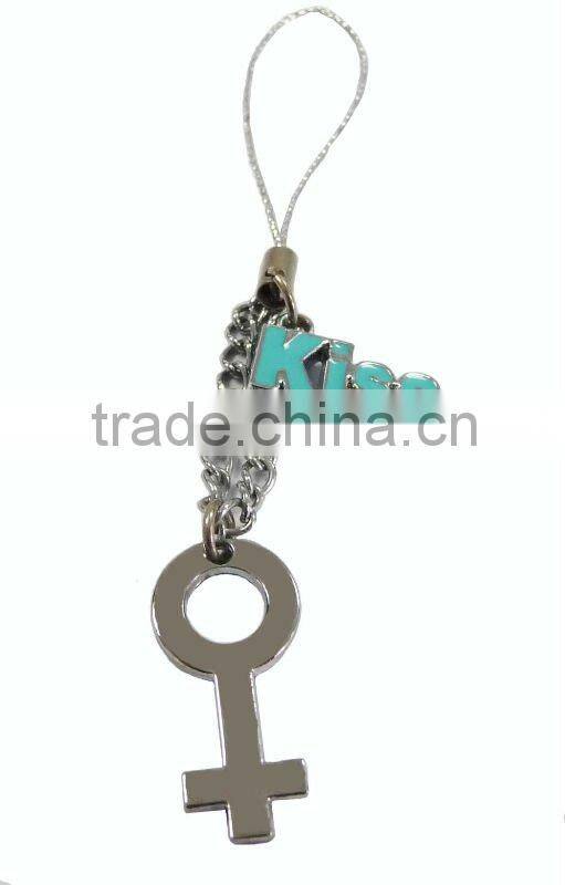 Cartoon Lion logo metal mobile phone charm