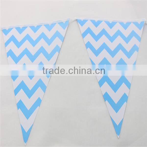 3 Meters Happy Birthday Banner with 12pcs Paper Flag Hanging Decoration