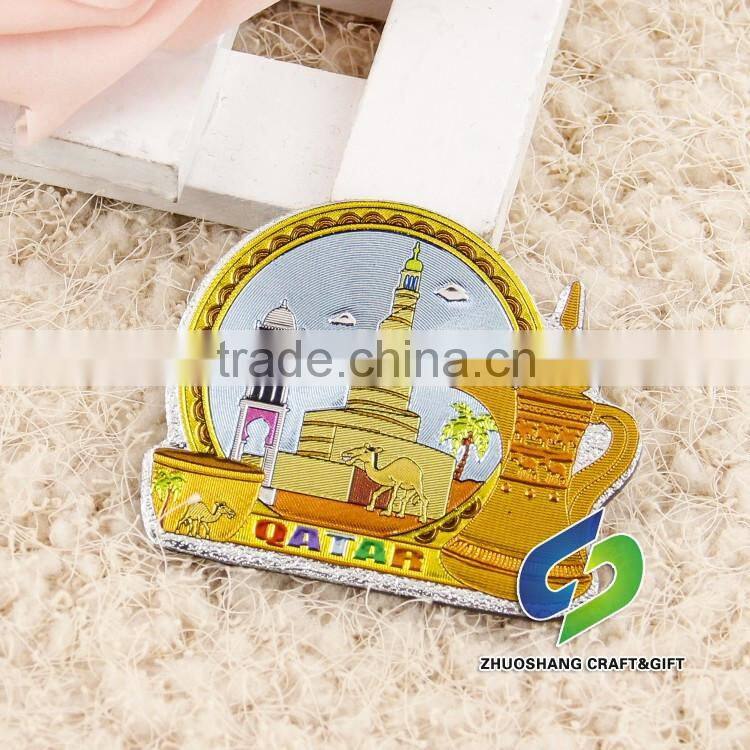 Custom tourism souvenir aluminum foil fridge magnets