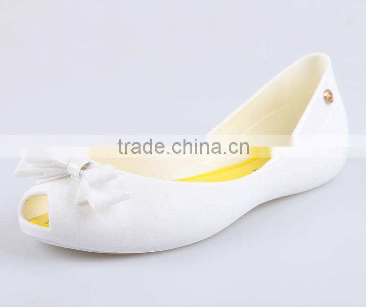 2016 Women flats shoes fish mouth butterfly plastic melissa shoes causal lady shoes pvc jelly flats shoes for women