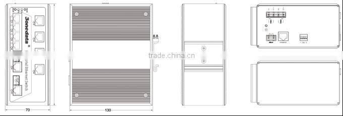 10-port Industrial PoE Switch with 4 ports PoE