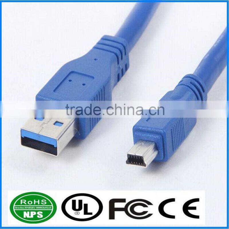 USB3.0 Connecting Cable AM-MiniB 10P Cable Superspeed Datawire for Camera MP3 MP4 Datacable