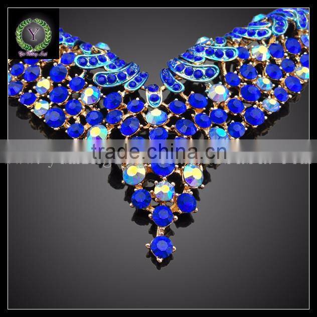 American latest romantic jewelry sets pink flower shape jewelry sets high quality 18K gold plated jewelry sets for women kHK714