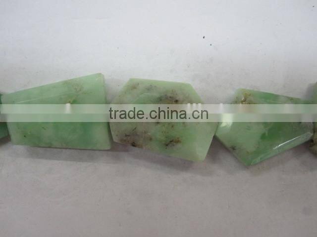 Wholesale Tumble flat loosen faceted gemstone supplier chrysoprase
