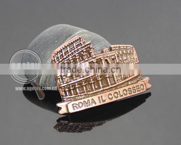 3D Italy The Roman Colosseum Souvenirs Fridge Magnet Rose Copper Roma Il Colosseo Metal Customization Magnet