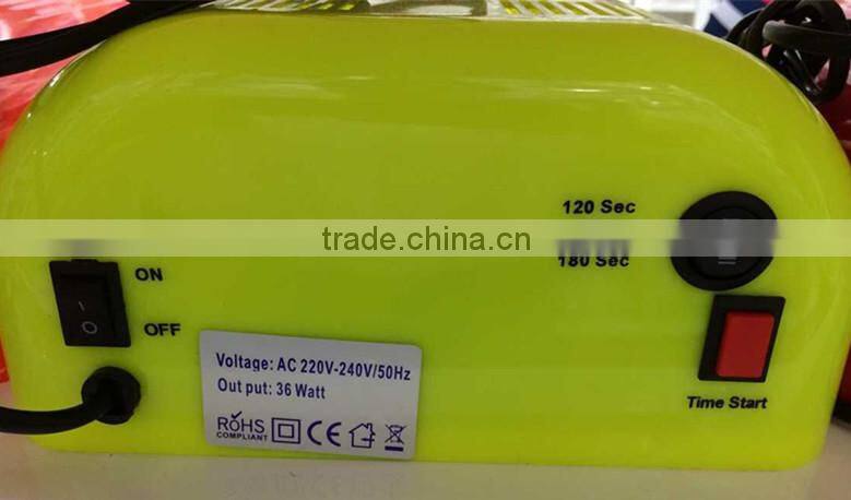 2015 New NEON COLOR 36W UV lamp NAIL CURING MACHINE for nail art