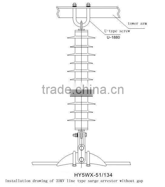 High Voltage Surge Arrester 110KV