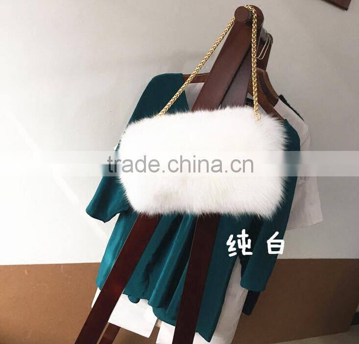 Fashionable Handbag Wholesale Bag Real Fox Fur Handbags For Ladies 2014