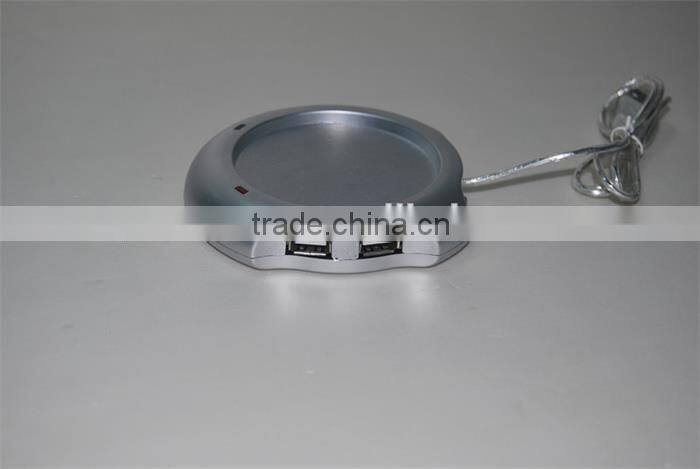Computer 4 port usb hub cup heater mug warmer