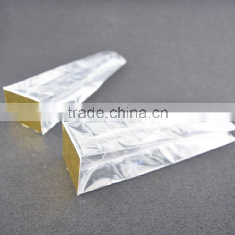 custom size side gusset BOPP bag with paper card , transparent stand up pouch