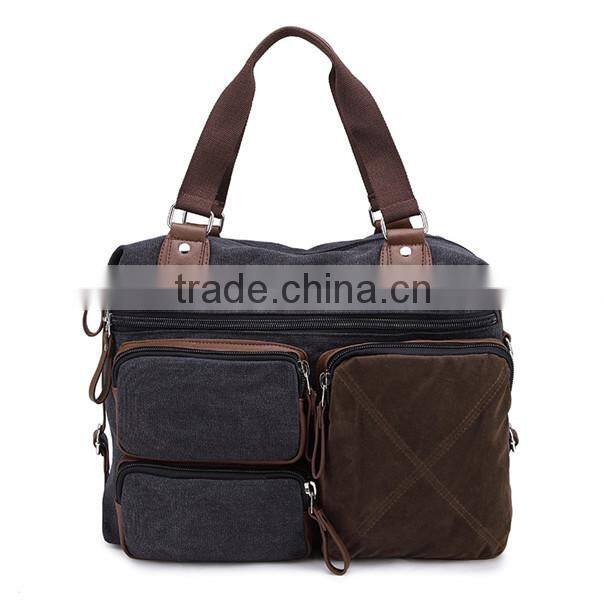 Factory price square pattern men outdoor sport luggage travel tote bag