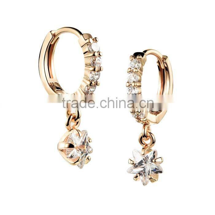 women fashion trend gift cubic zircon 2016 hot hanging earring