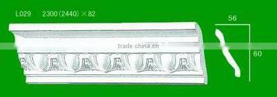 white gypsum cornice