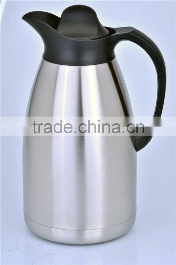 Double walled insulated stainless steel coffee pot for kitchenware