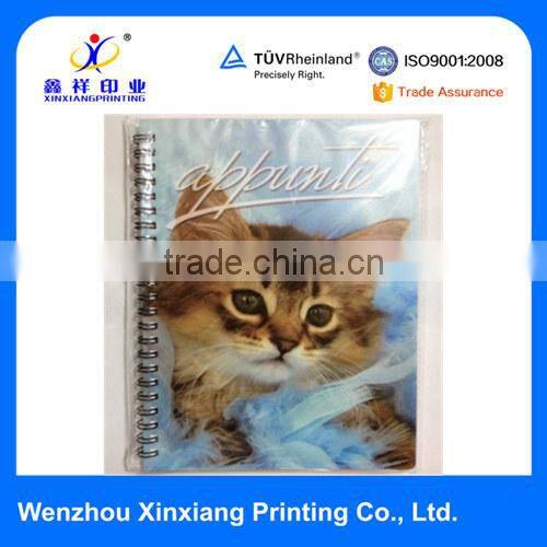 Hardcover bound customized spiral a5 notebook