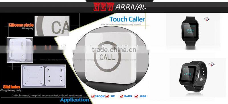 CE certification waterproof wireless touch button for hotel